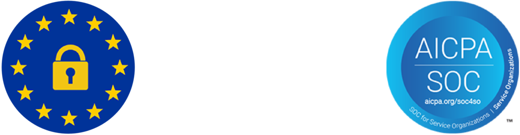 logos GDPR SOC2 HIPAA COMPLIANT